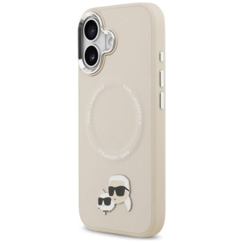 Karl Lagerfeld Karl & Choupette Pins MagSafe Case for iPhone 17 - Beige Karl Lagerfeld Karl & Choupette Pins MagSafe Case for iPhone 17 - Beige
