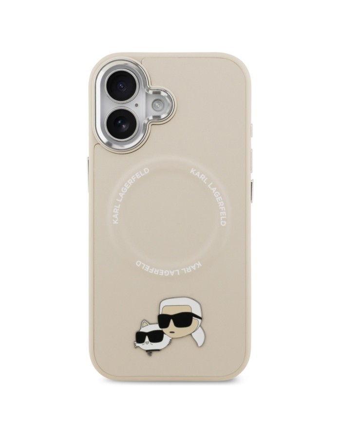 Karl Lagerfeld Karl & Choupette Pins MagSafe Case for iPhone 17 - Beige Karl Lagerfeld Karl & Choupette Pins MagSafe Case for iPhone 17 - Beige