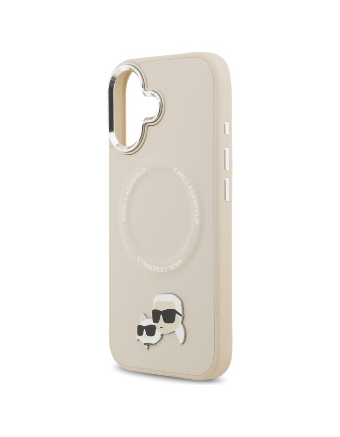 Karl Lagerfeld Karl & Choupette Pins MagSafe Case for iPhone 17 - Beige Karl Lagerfeld Karl & Choupette Pins MagSafe Case for iPhone 17 - Beige