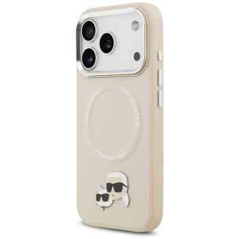 Karl Lagerfeld Karl & Choupette Pins MagSafe Case for iPhone 17 Pro - Beige Karl Lagerfeld Karl & Choupette Pins MagSafe Case for iPhone 17 Pro - Beige