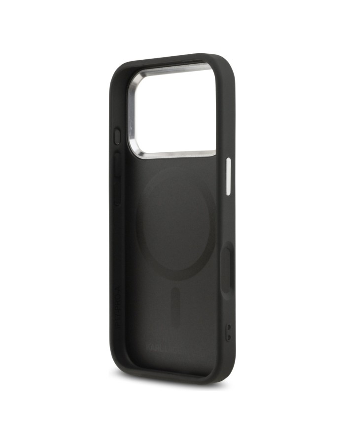Karl Lagerfeld Karl &amp;amp; Choupette Pins MagSafe Case for iPhone 17 Pro Max - Black
