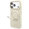 Guess Ring Stand 360 Grained Classic Logo MagSafe Case for iPhone 18 Pro / 17 Pro - Beige