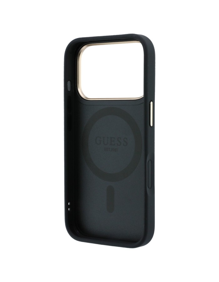 Guess Ring Stand 360 Grained Classic Logo MagSafe Case for iPhone 18 Pro Max / 17 Pro Max - Black Guess Ring Stand 360 Grained Classic Logo MagSafe Case for iPhone 18 Pro Max / 17 Pro Max - Black