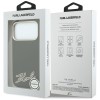 Karl Lagerfeld Grained with Resin Signature Logo MagSafe Case for iPhone 18 Pro Max / 17 Pro Max - Black