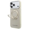 Karl Lagerfeld Ring Stand 360 Saffiano Classic Logo MagSafe Case for iPhone 18 Pro Max / 17 Pro Max - Beige