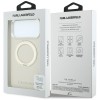 Karl Lagerfeld Ring Stand 360 Saffiano Classic Logo MagSafe Case for iPhone 18 Pro Max / 17 Pro Max - Beige