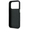 Karl Lagerfeld Saffiano Case with Karl &amp;amp; Choupette Heads Pins &amp;amp; Logo for iPhone 18 Pro / 17 Pro - Black