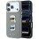 Karl Lagerfeld Saffiano Case with Karl &amp;amp; Choupette Heads Pins &amp;amp; Logo for iPhone 18 Pro / 17 Pro - Gray
