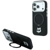 Karl Lagerfeld with Ring Stand 360 Choupette Head Pin MagSafe Case for iPhone 18 Pro Max / 17 Pro Max - Black