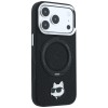 Karl Lagerfeld with Ring Stand 360 Choupette Head Pin MagSafe Case for iPhone 18 Pro Max / 17 Pro Max - Black