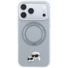Karl Lagerfeld with Ring Stand 360 Karl &amp;amp; Choupette Heads Pin MagSafe Case for iPhone 18 Pro / 17 Pro - Gray