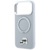 Karl Lagerfeld with Ring Stand 360 Karl &amp;amp; Choupette Heads Pin MagSafe Case for iPhone 18 Pro / 17 Pro - Gray