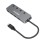 Wozinsky WHS080YSS 4 x USB-A 3.0 Aluminum Hub with Individual Switches and 15 cm USB-C Cable - Gray