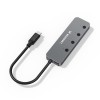 Wozinsky WHS080YSS 4 x USB-A 3.0 Aluminum Hub with Individual Switches and 15 cm USB-C Cable - Gray Wozinsky WHS080YSS 4 x USB-A 3.0 Aluminum Hub with Individual Switches and 15 cm USB-C Cable - Gray