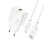 Dudao A23LEU 2.4A GaN EU USB-A Wall Charger with USB-A to Lightning Cable - White