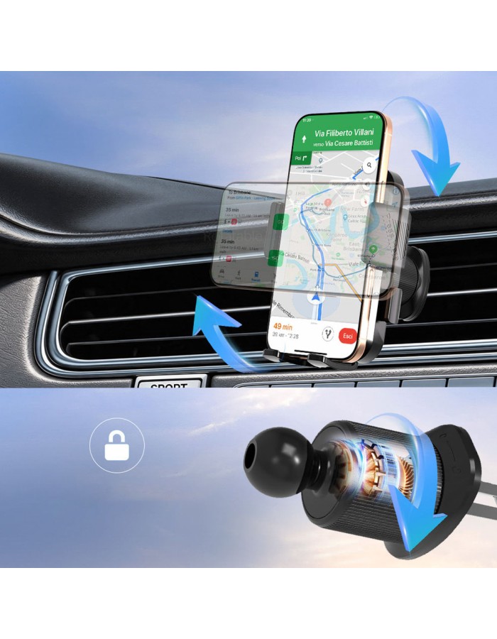 Wozinsky WUS-CF29 3-in-1 Car Holder for Dashboard, Windshield and Air Vent - Black Wozinsky WUS-CF29 3-in-1 Car Holder for Dashboard, Windshield and Air Vent - Black