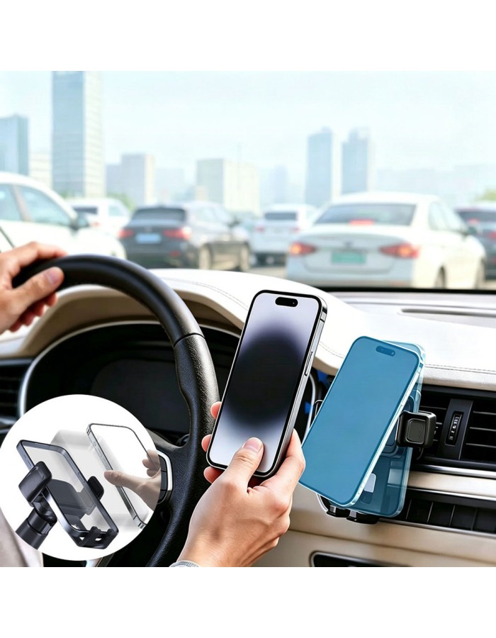 Wozinsky WUS-M1 Car Air Vent Mount Holder 360° Clamp - Black
