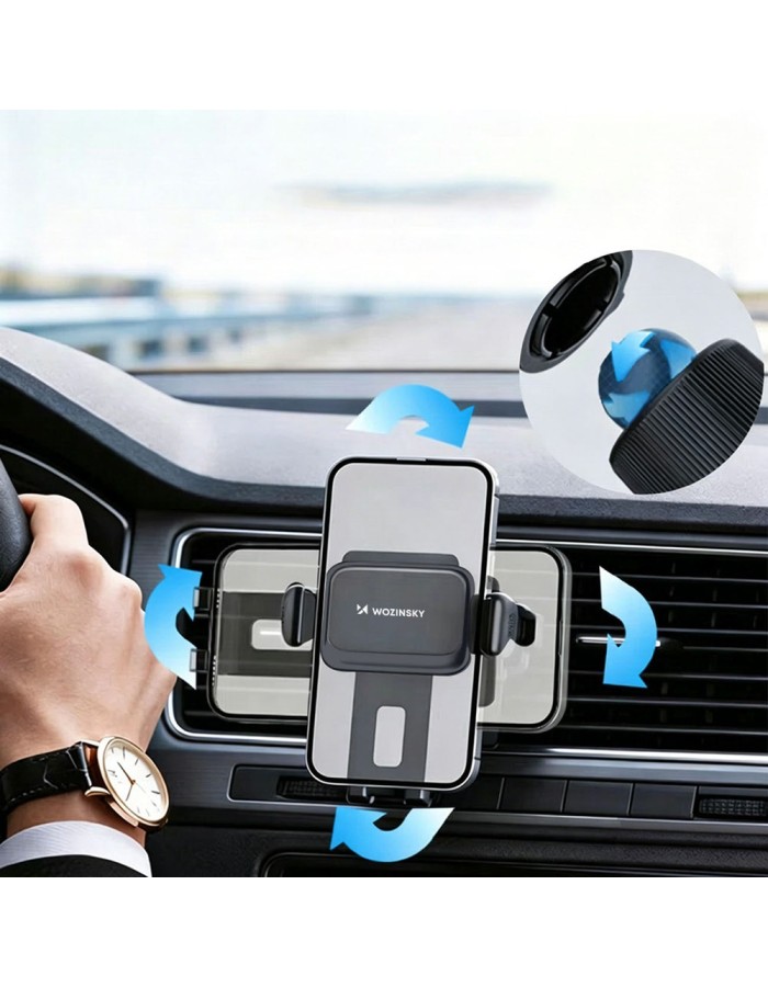 Wozinsky WUS-M1 Car Air Vent Mount Holder 360° Clamp - Black