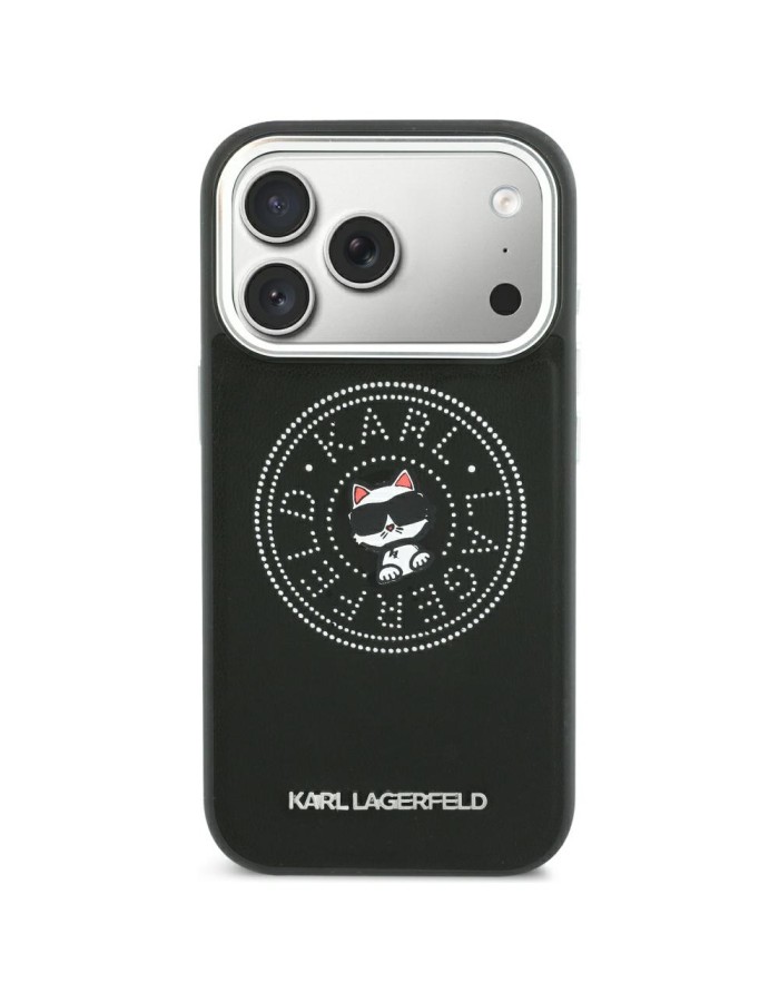 Karl Lagerfeld Point &amp;amp; Choupette Sketch MagSafe Case for iPhone 18 Pro / 17 Pro - Black