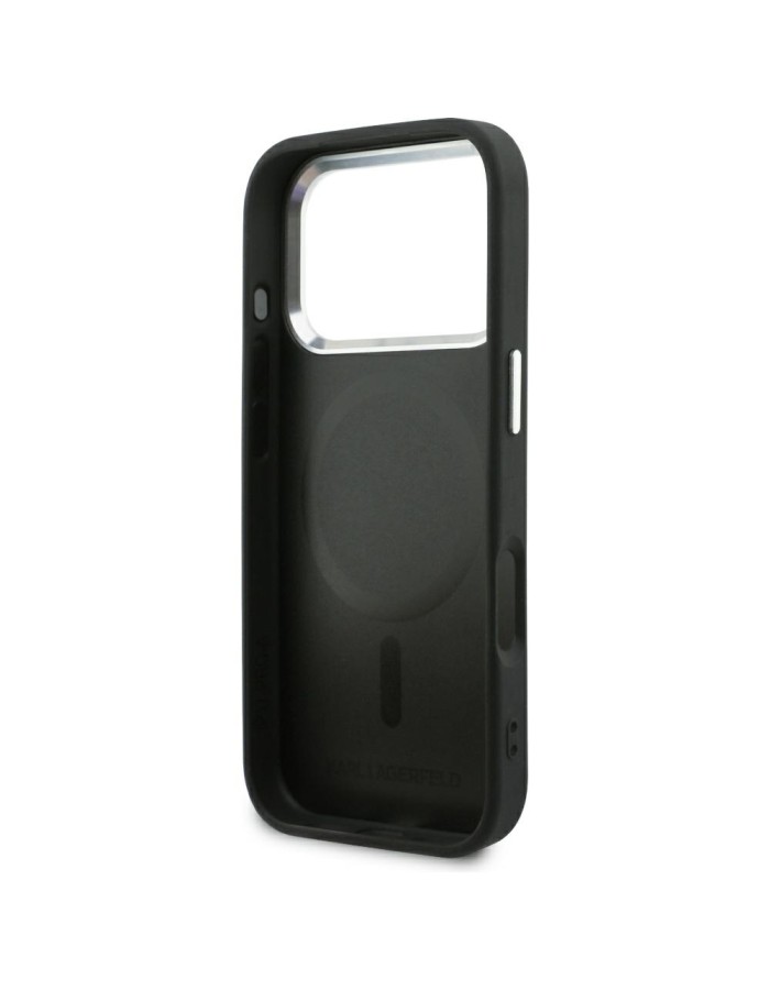 Karl Lagerfeld Point &amp;amp; Choupette Sketch MagSafe Case for iPhone 18 Pro / 17 Pro - Black