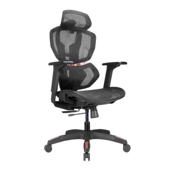 Lumivida Gaming/Office Chair Ergonomic Mesh Lumbar Support Adjustable Seat/Armrest CH09-8 Black