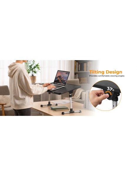 Lumivida Computer Tray Desk Multi-Purpose Foldable Ergonomic 60x34cm LPD01-7 Black