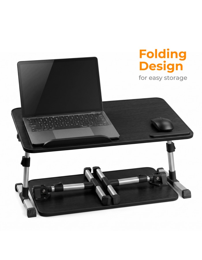 Lumivida Computer Tray Desk Multi-Purpose Foldable Ergonomic 60x34cm LPD01-7 Black