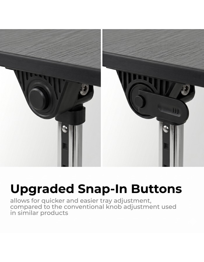 Lumivida Computer Tray Desk Multi-Purpose Foldable Ergonomic 60x34cm LPD01-7 Black