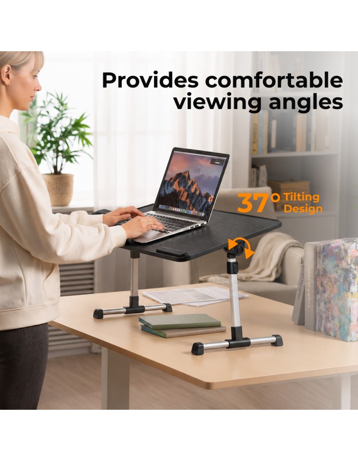 Lumivida Computer Tray Desk Multi-Purpose Foldable Ergonomic 60x34cm LPD01-7 Black