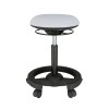 Lumivida Office Stool Ergonomic with Height Adjustable Fabric Upholstered Seat CH04-23 Black
