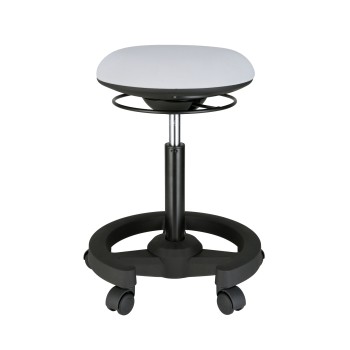 Lumivida Office Stool Ergonomic with Height Adjustable Fabric Upholstered Seat CH04-23 Black