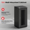 Lumivida Rack Wall 12U 10” with Glass Front Door & Removable Side Door (assebled) CAB-010-12U Lumivida Rack Wall 12U 10” with Glass Front Door & Removable Side Door (assebled) CAB-010-12U