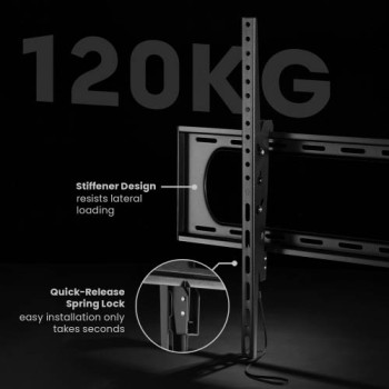 Brateck TV Wall Bracket with Tilt for XL TVs up to 120'' 900x600 Auto Lock/Release Max Weight 120kg LP73-69T