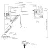 Brateck Monitor Mount Dual Arm with Handle LDT69-C022 Brateck Monitor Mount Dual Arm with Handle LDT69-C022