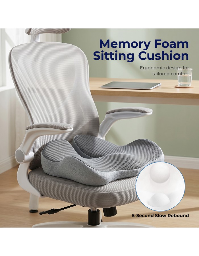 Lumivida Ergonomic Seat Cushion with Memory Foam, Hollow Area & Anti-Slip Bottom RLC06-19