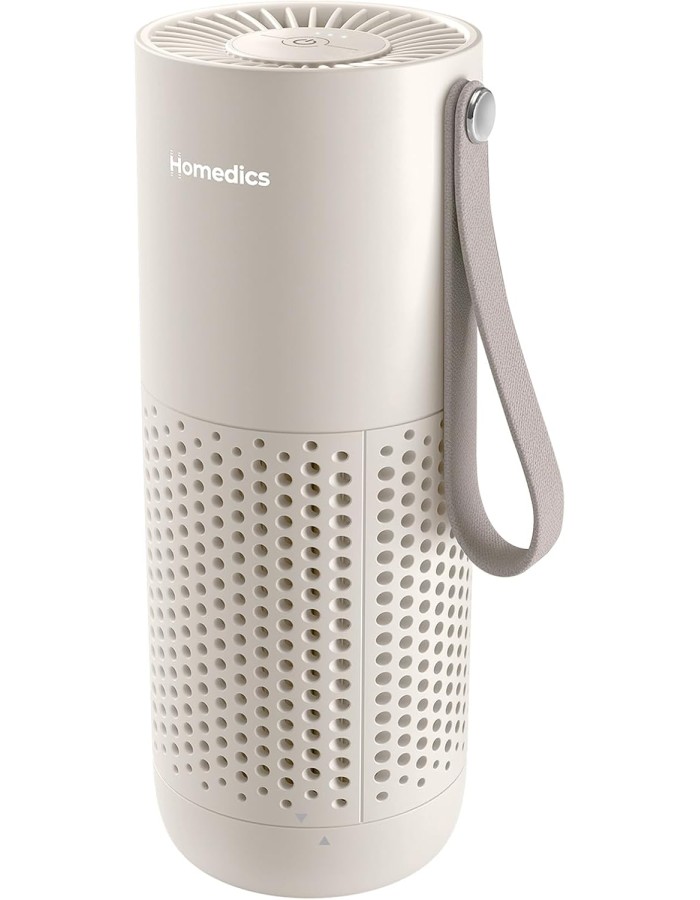 Homedics Air Purifier 3-in-1 Rechargeable WHISPER PURE MINI Beige