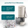 Homedics Air Purifier 3-in-1 Rechargeable WHISPER PURE MINI Beige