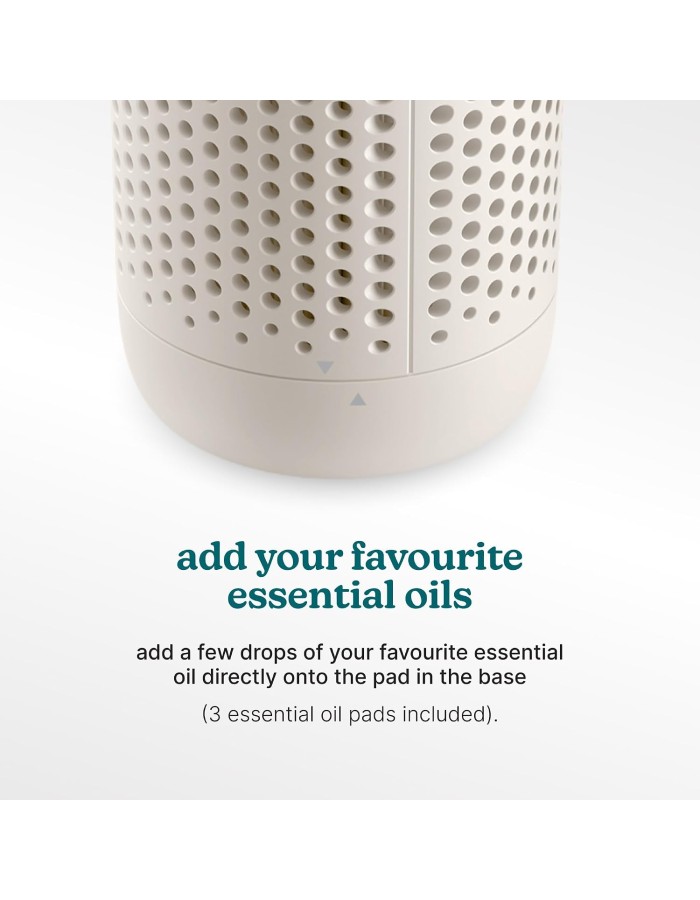 Homedics Air Purifier 3-in-1 Rechargeable WHISPER PURE MINI Beige