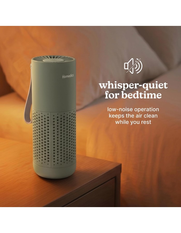 Homedics Air Purifier 3-in-1 Rechargeable WHISPER PURE MINI Green Homedics Air Purifier 3-in-1 Rechargeable WHISPER PURE MINI Green