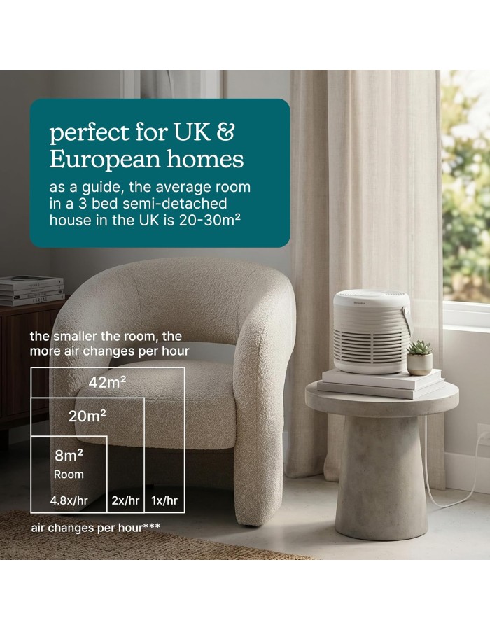 Homedics Air Purifier 3-in-1 Rechargeable WHISPER PURE COMFORT Beige Homedics Air Purifier 3-in-1 Rechargeable WHISPER PURE COMFORT Beige
