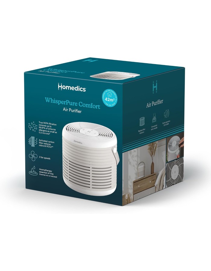 Homedics Air Purifier 3-in-1 Rechargeable WHISPER PURE COMFORT Beige Homedics Air Purifier 3-in-1 Rechargeable WHISPER PURE COMFORT Beige