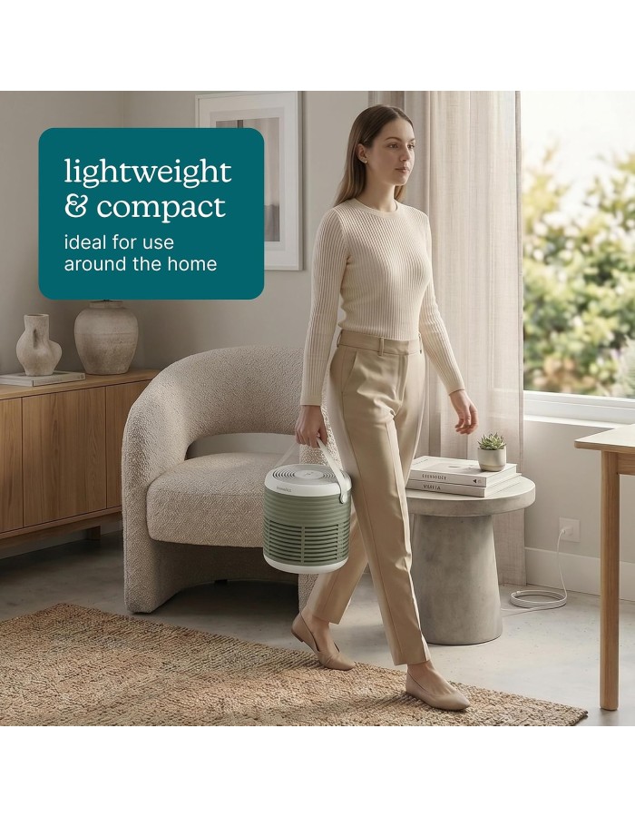 Homedics Air Purifier 3-in-1 Rechargeable WHISPER PURE COMFORT Green