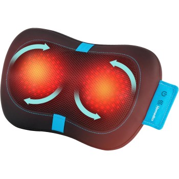 Homedics Massage Pillow Shiatsu, Heat & Rechargeable SP-50H