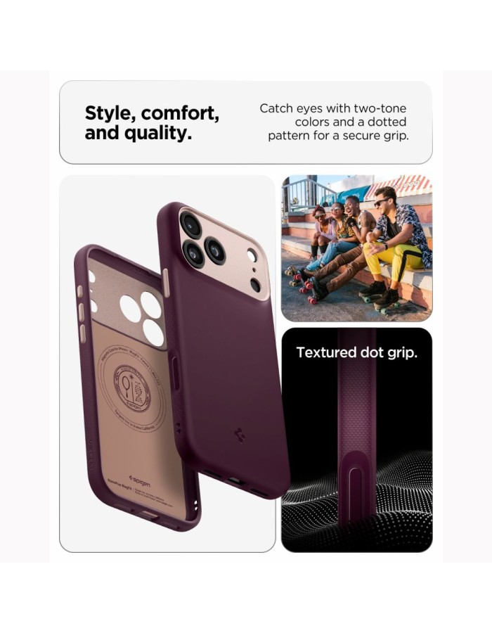 Spigen Nano Pop MagSafe case for iPhone 18 Pro / 17 Pro - dark cherry Spigen Nano Pop MagSafe case for iPhone 18 Pro / 17 Pro - dark cherry
