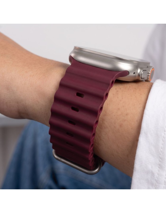 Tech-Protect Iconband Pro strap for Apple Watch 44 / 45 / 46 / 49 mm - burgundy Tech-Protect Iconband Pro strap for Apple Watch 44 / 45 / 46 / 49 mm - burgundy