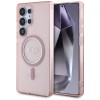 Guess Glitter Circle Classic Logo MagSafe case for Samsung Galaxy S25 Ultra - pink Guess Glitter Circle Classic Logo MagSafe case for Samsung Galaxy S25 Ultra - pink