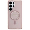 Guess Glitter Circle Classic Logo MagSafe case for Samsung Galaxy S25 Ultra - pink Guess Glitter Circle Classic Logo MagSafe case for Samsung Galaxy S25 Ultra - pink