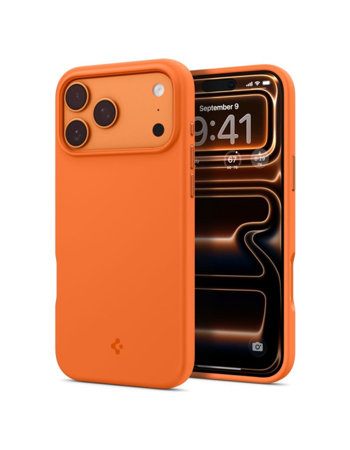 Spigen Silicone Fit Mag MagSafe Case for iPhone 17 Pro Max - Orange Spigen Silicone Fit Mag MagSafe Case for iPhone 17 Pro Max - Orange