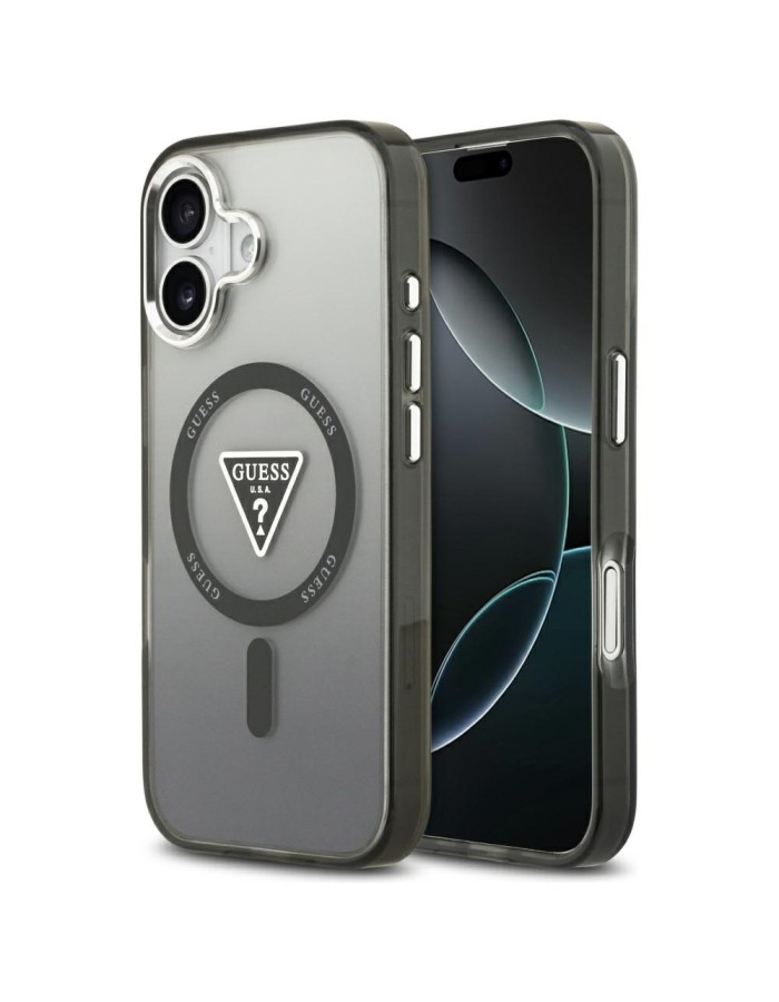 Guess IML Gradient Triangle Logo MagSafe case for iPhone 17 - black