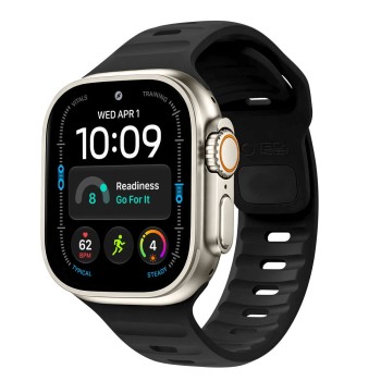 Tech-Protect Silicone Line Strap for Apple Watch 44 / 45 / 46 / 49 mm - Black